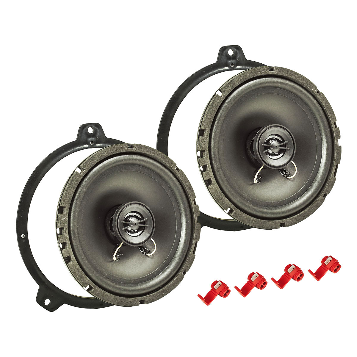 tomzz Audio Lautsprecher Einbau Set kompatibel mit BMW 3er E46 165mm 2-Wege Koaxial System Pioneer TS-G1720f