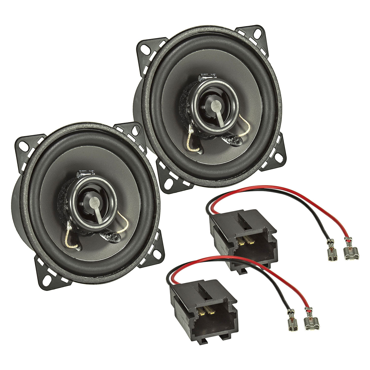 tomzz Audio Lautsprecher Einbau Set kompatibel mit Citroen Peugeot Toyota Berlingo saxo 206 406 Partner 100mm 2-Wege Koaxial System TA10.0-PRO