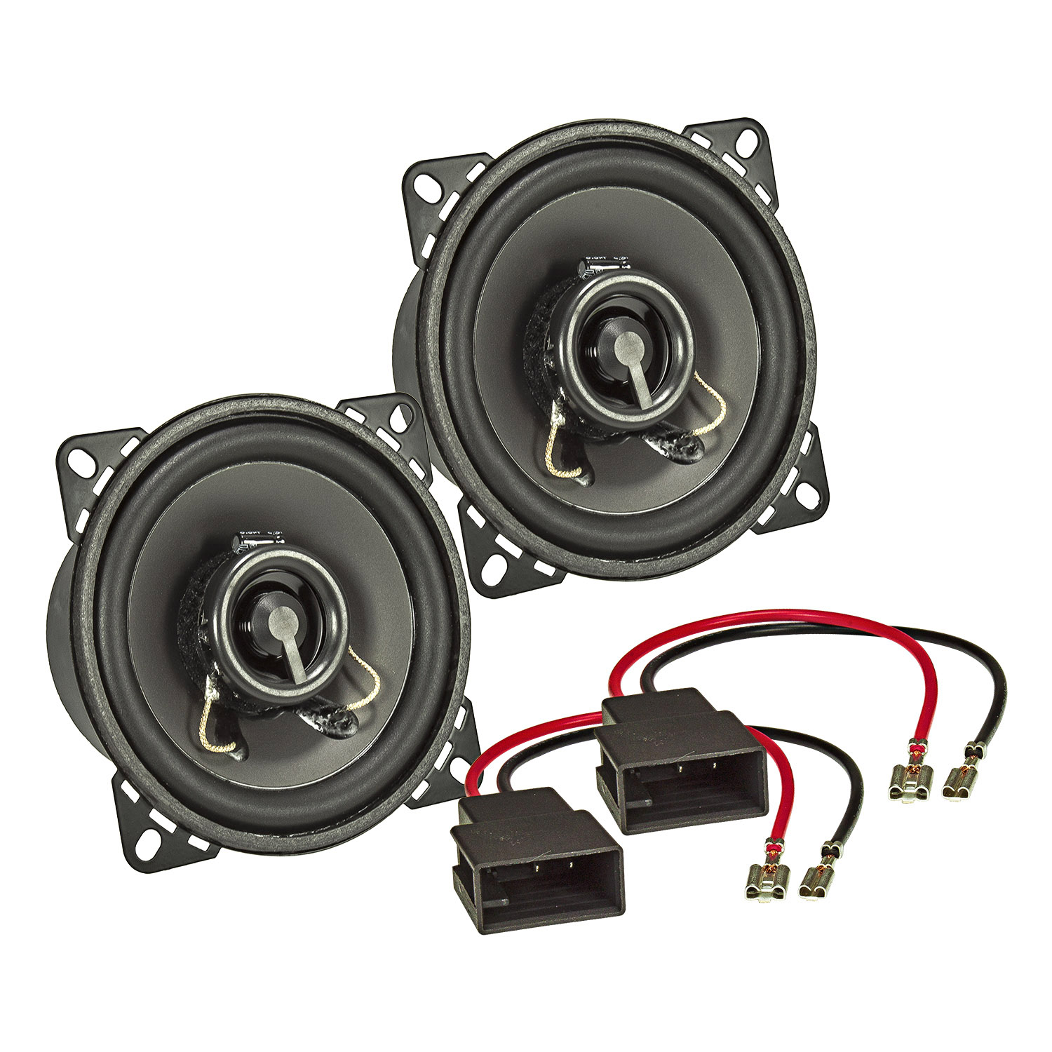 tomzz Audio Lautsprecher Einbau Set kompatibel mit Citroen Peugeot Toyota C1 107 Aygo 100mm 2-Wege Koaxial System TA10.0-PRO