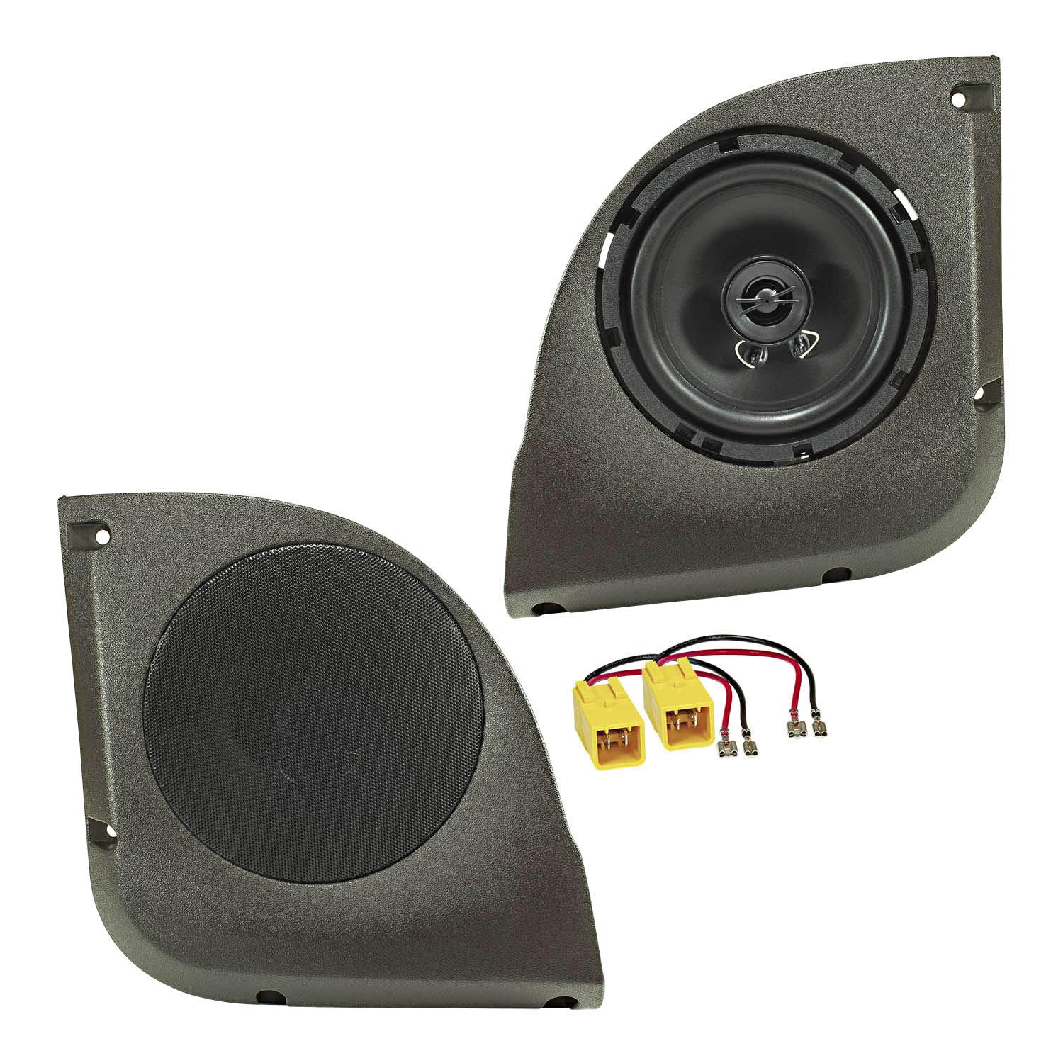 tomzz Audio Doorboard Lautsprecher Einbau Set kompatibel mit Fiat Punto 165mm 2-Wege Koaxial System Pioneer TS-G1720f