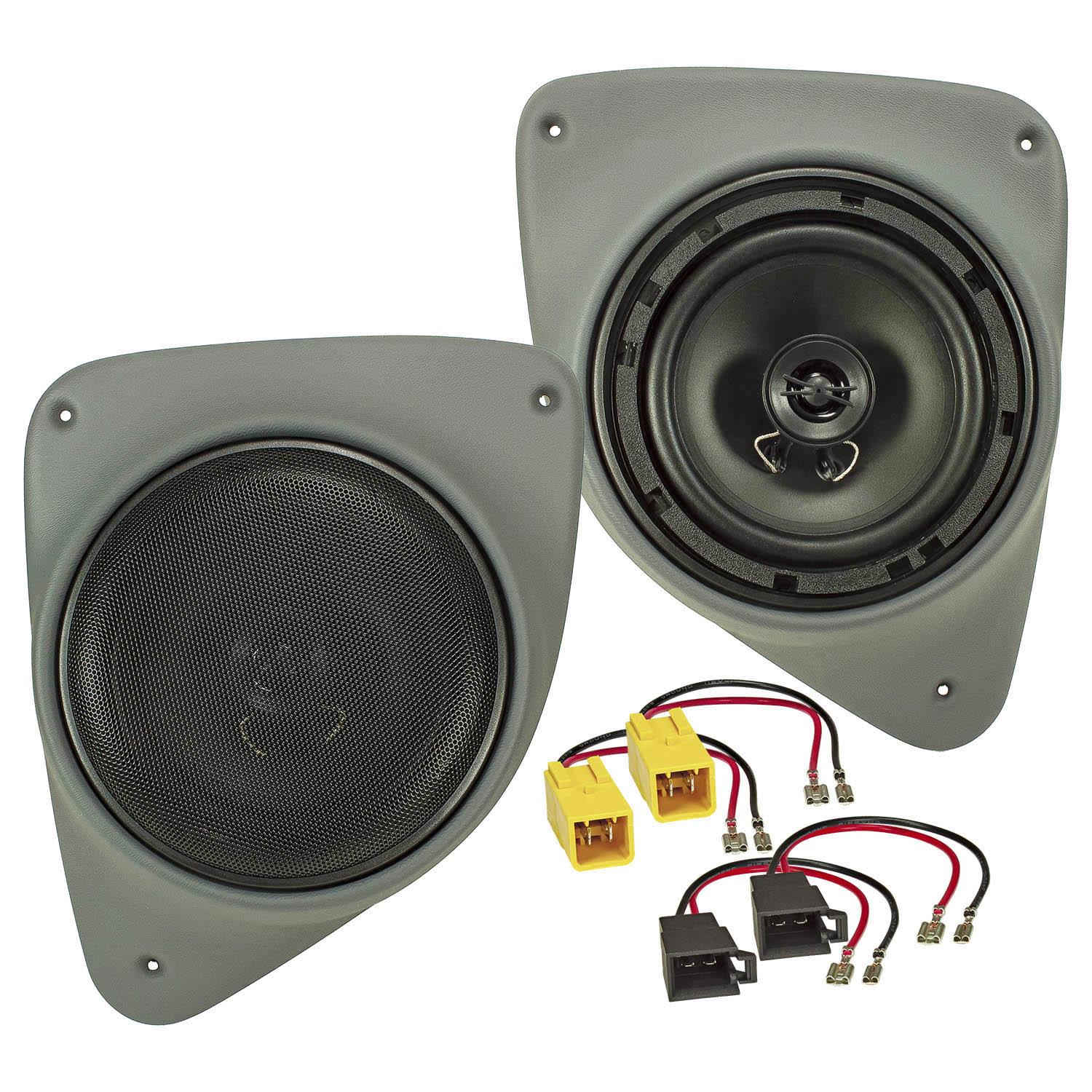 tomzz Audio Doorboard Lautsprecher Einbau Set kompatibel mit Fiat Ducato 165mm 2-Wege Koaxial System Pioneer TS-G1720f