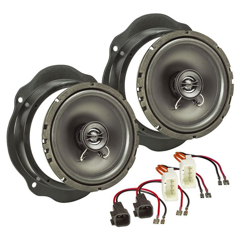 tomzz Audio TA16.5-PRO Lautsprecher Einbau Set kompatibel mit Ford Focus C-Max Fiesta Kuga 165mm 2-Wege Koaxial System