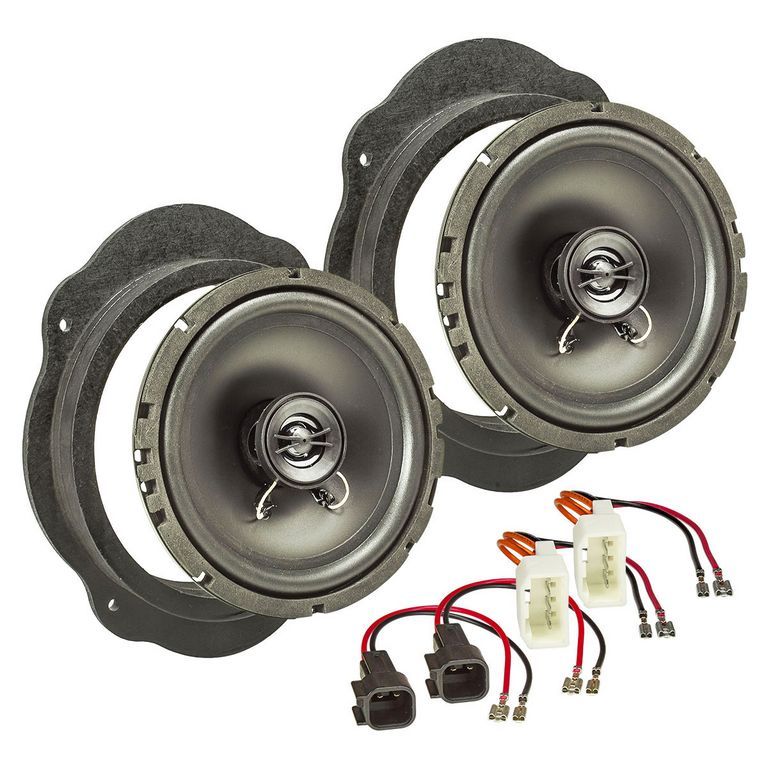 tomzz Audio TA16.5-PRO MDF Lautsprecher Einbau Set kompatibel mit Ford Focus C-Max Fiesta Kuga 165mm 2-Wege Koaxial System