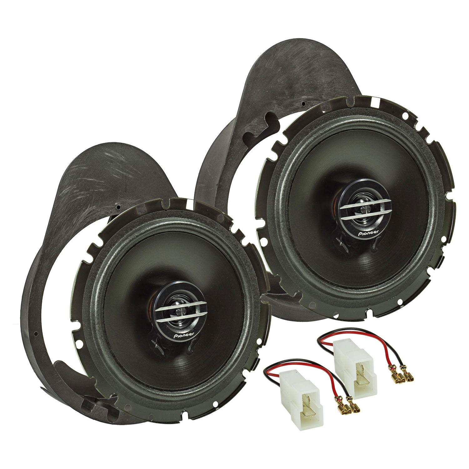 tomzz Audio Lautsprecher Einbau Set kompatibel mit Ford Escort Orion 165mm 2-Wege Koaxial System Pioneer TS-G1720f