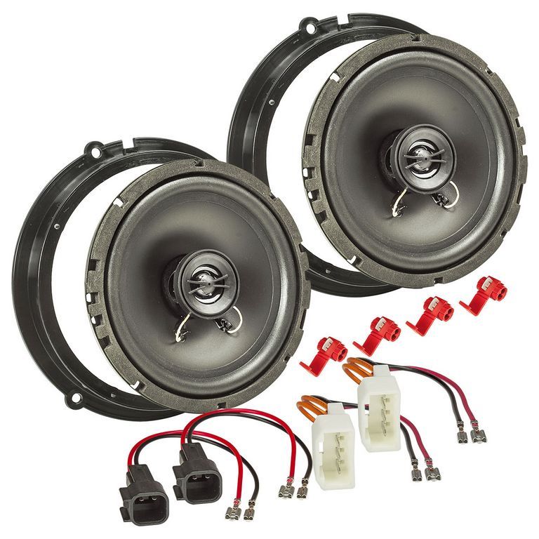 tomzz Audio TA16.5-PRO Lautsprecher Einbau Set kompatibel mit Ford Fiesta B-Max C-Max Focus Mondeo JA8 165mm 2-Wege Koaxial System