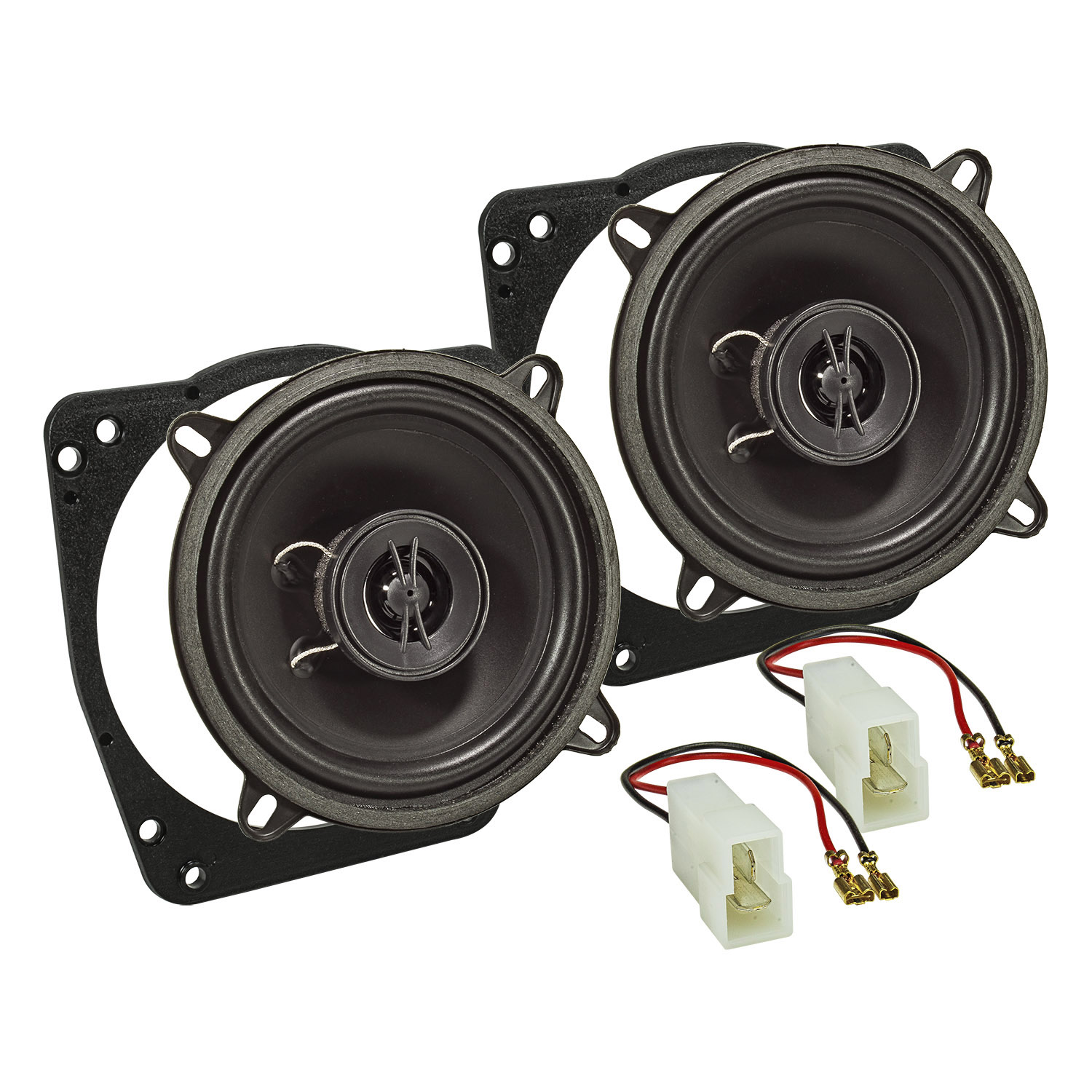 tomzz Audio Lautsprecher Einbau Set kompatibel mit Ford Mazda Fiesta 121 MK3 MK4 MK5 130mm 2-Wege Koaxial System