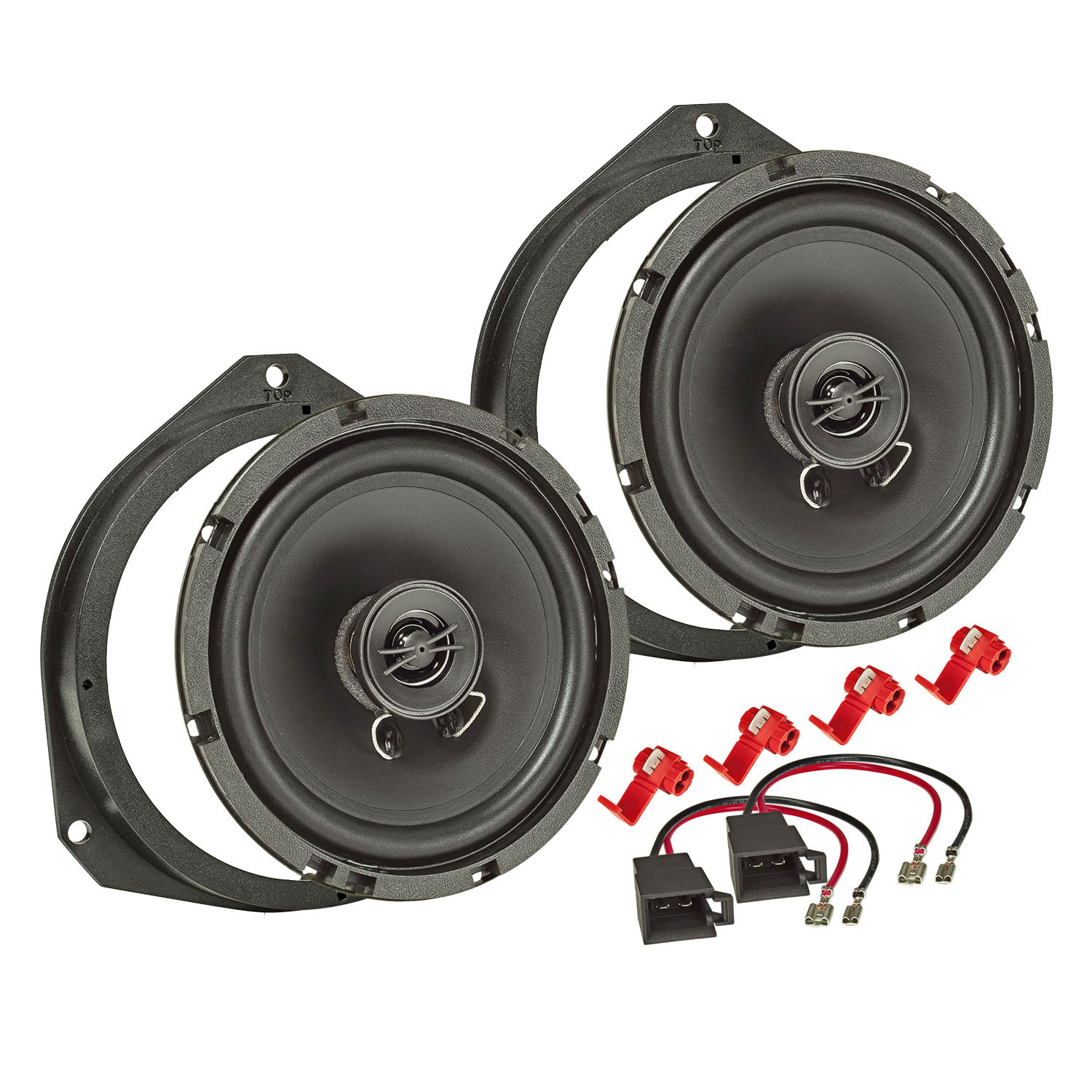 tomzz Audio Lautsprecher Einbau Set kompatibel mit Citroen Fiat Nissan Iveco Peugeot Renault Daily Ducato Jumper Primastar Boxer Trafic 165mm 2-Wege Koaxial System Pioneer TS-G1720f