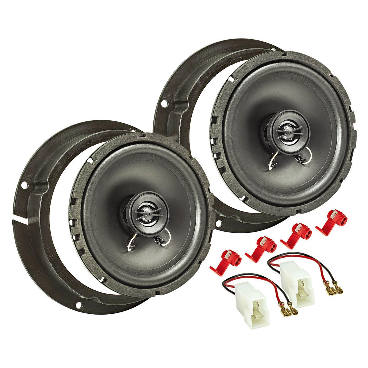 tomzz Audio Lautsprecher Einbau Set kompatibel mit Kia Niro Sportage Soul Carnival 165mm 2-Wege Koaxial System Pioneer TS-G1720f