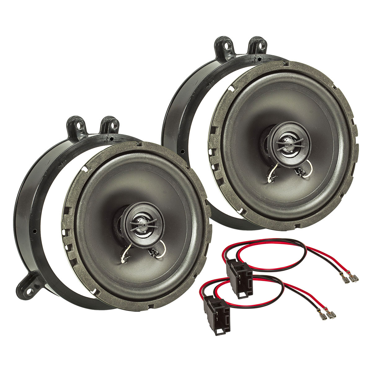 tomzz Audio Lautsprecher Einbau Set kompatibel mit Mercedes C-Klasse W203 S203 CL203 165mm 2-Wege Koaxial System Pioneer TS-G1720f