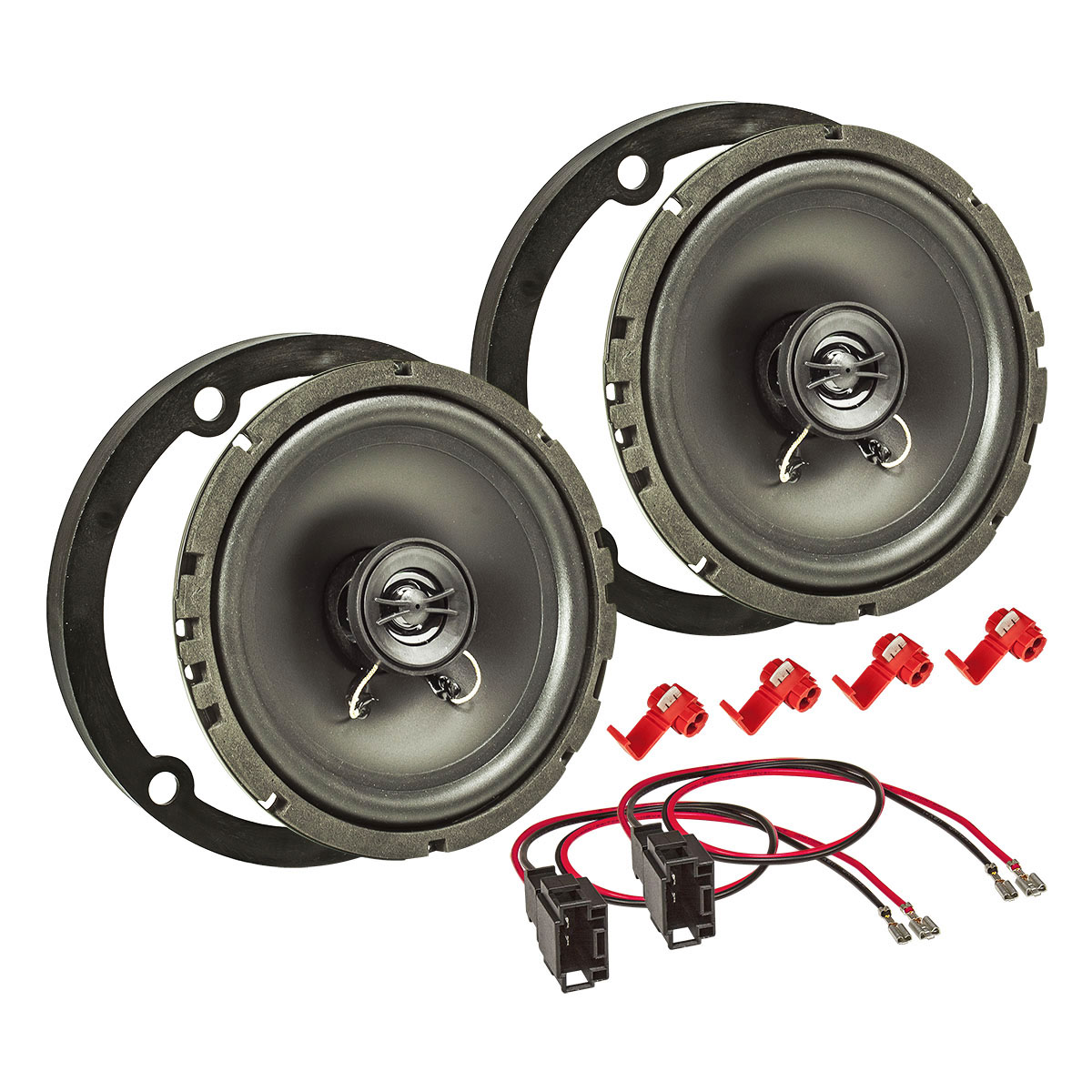 tomzz Audio Lautsprecher Einbau Set kompatibel mit Mercedes VW Sprinter Vito Viano Crafter 165mm 2-Wege Koaxial System Pioneer TS-G1720f