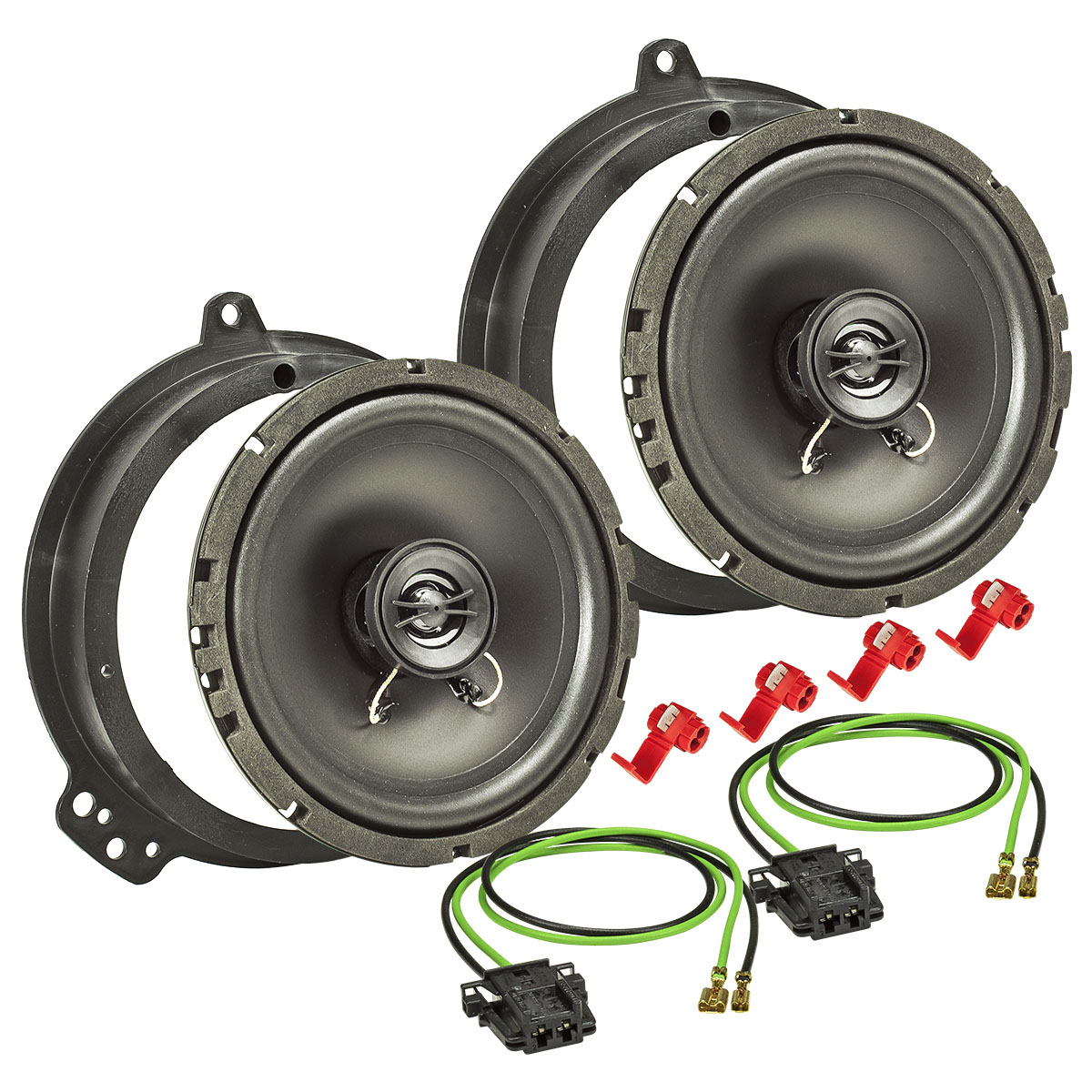 tomzz Audio Lautsprecher Einbau Set kompatibel mit Mercedes E-Klasse CLS W211 C219 165mm 2-Wege Koaxial System Pioneer TS-G1720f