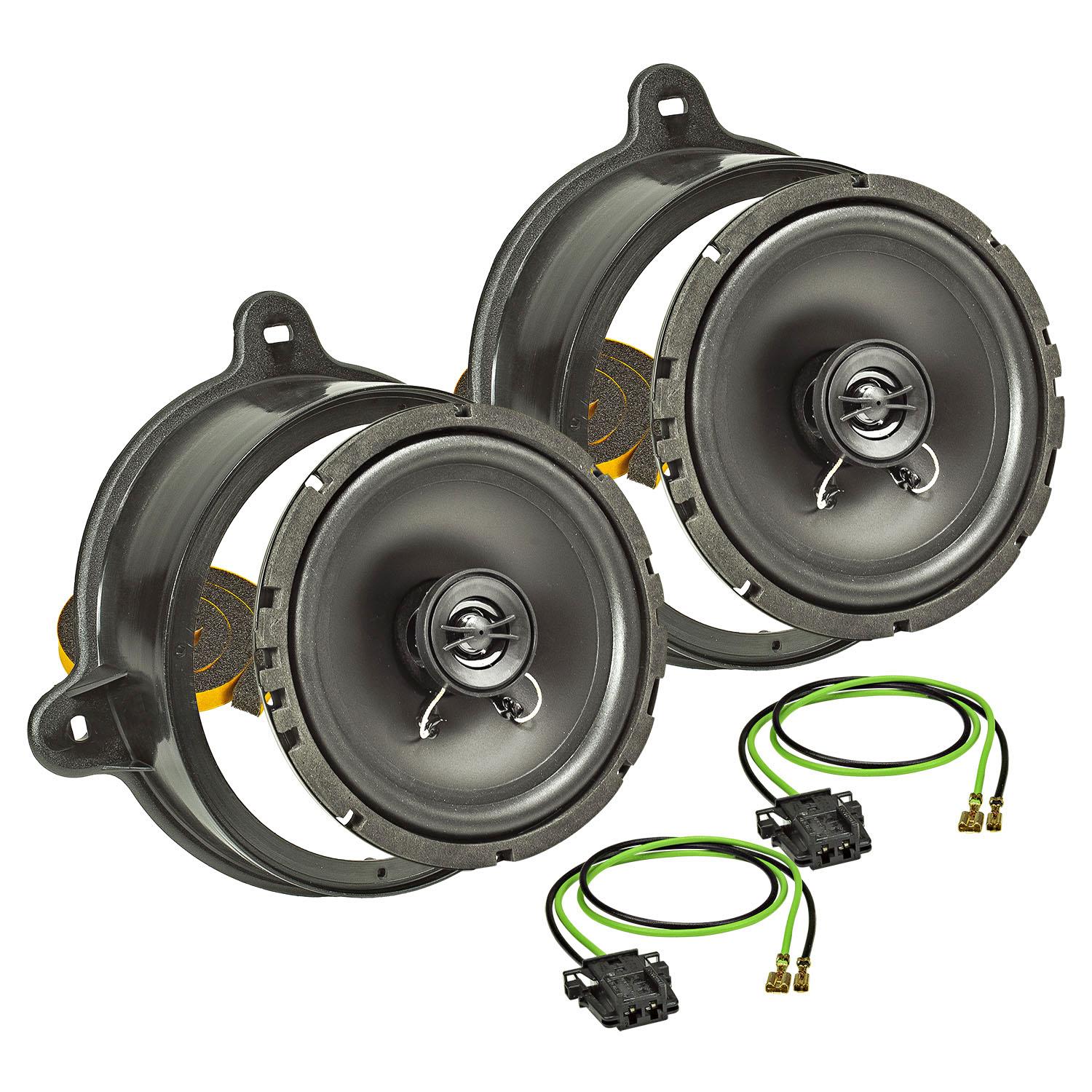 tomzz Audio Lautsprecher Einbau Set kompatibel mit Mercedes A-Klasse W168 165mm 2-Wege Koaxial System Pioneer TS-G1720f