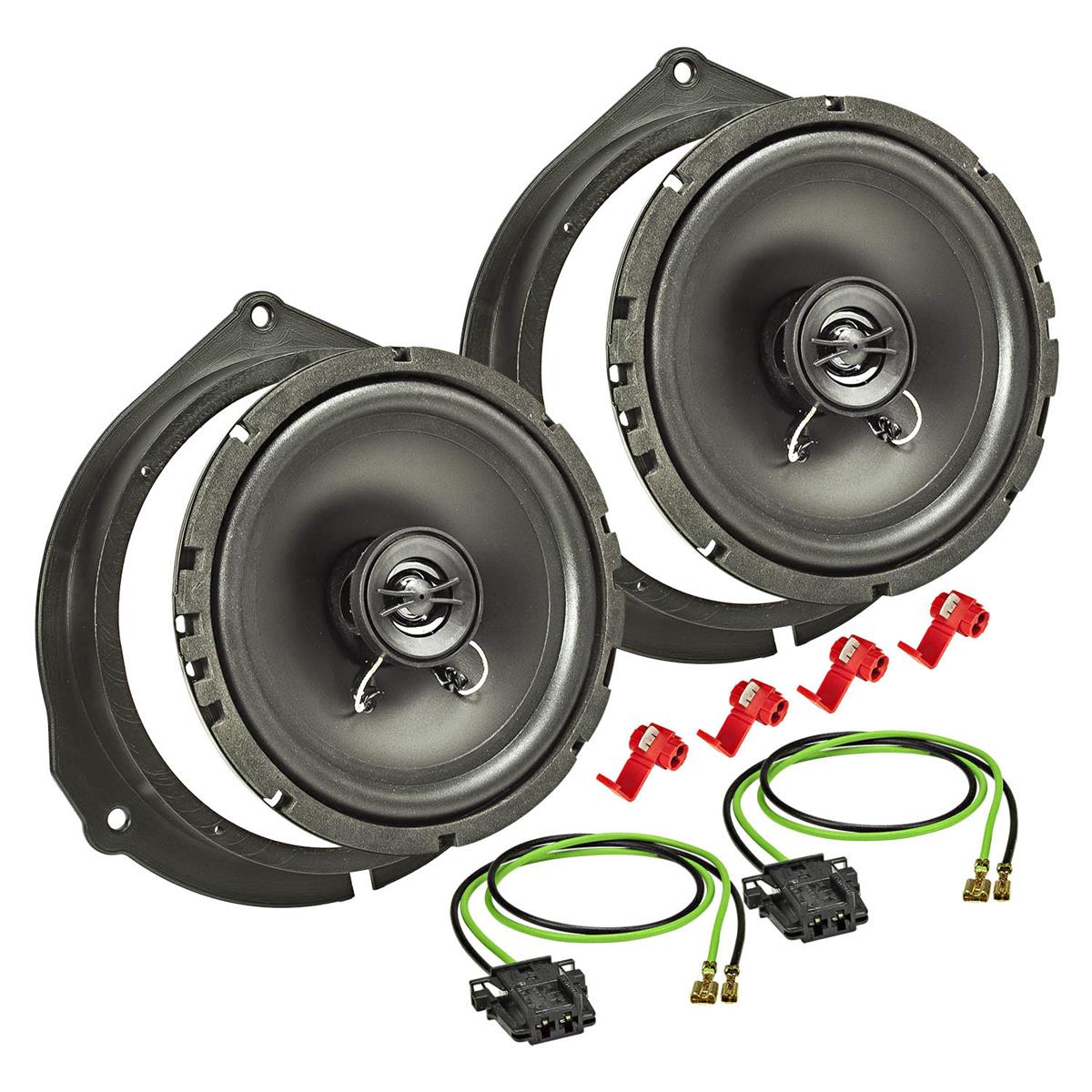 tomzz Audio Lautsprecher Einbau Set kompatibel mit Mercedes C-Klasse E-Klasse G-Klasse V-Klasse Vito Viano 165mm 2-Wege Koaxial System Pioneer TS-G1720f