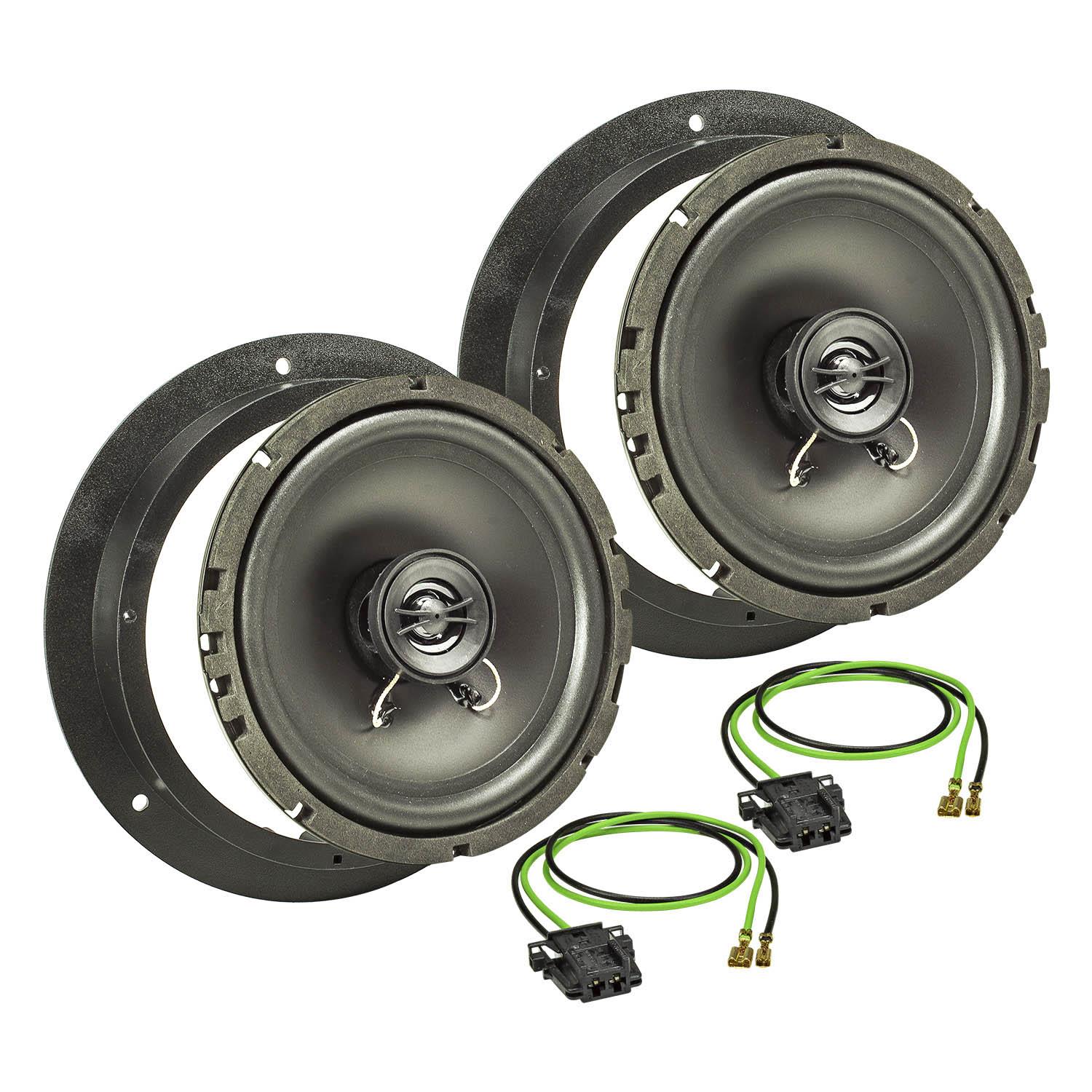 tomzz Audio Lautsprecher Einbau Set kompatibel mit Mercedes A-Klasse B-Klasse W169 T245 165mm 2-Wege Koaxial System Pioneer TS-G1720f