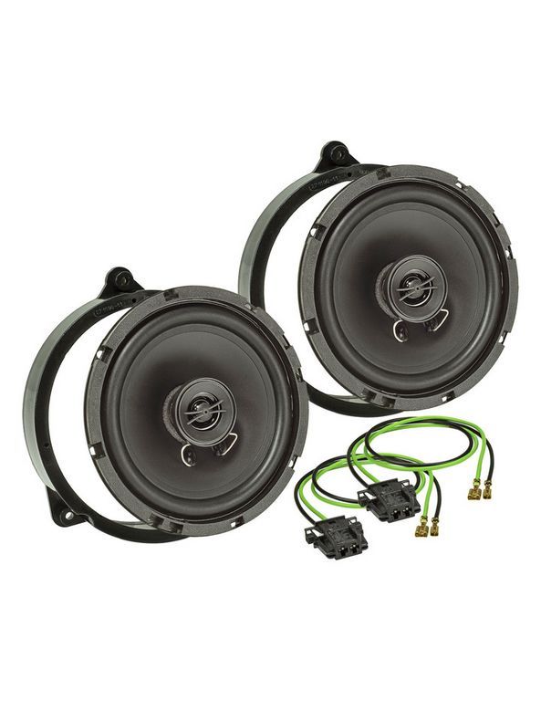 tomzz Audio TA16.5-PRO Lautsprecher Einbau Set kompatibel mit Mercedes CLK C208 165mm 2-Wege Koaxial System