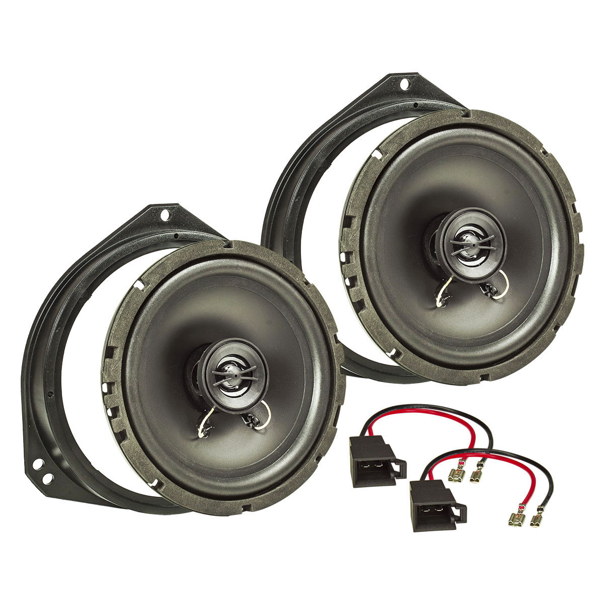 tomzz Audio Lautsprecher Einbau Set kompatibel mit Opel Renault Corsa Tigra Vivaro Trafic 165mm 2-Wege Koaxial System Pioneer TS-G1720f