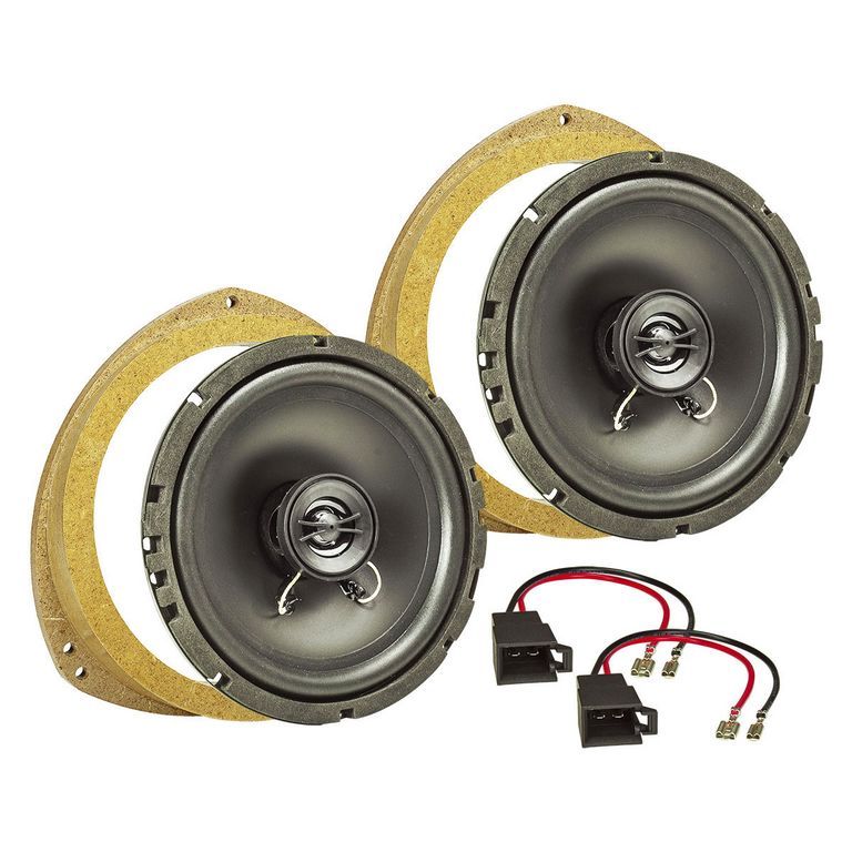 tomzz Audio TA16.5-PRO MDF Lautsprecher Einbau Set kompatibel mit Opel Renault Corsa Tigra Vivaro Trafic (B) (C) 165mm 2-Wege Koaxial System