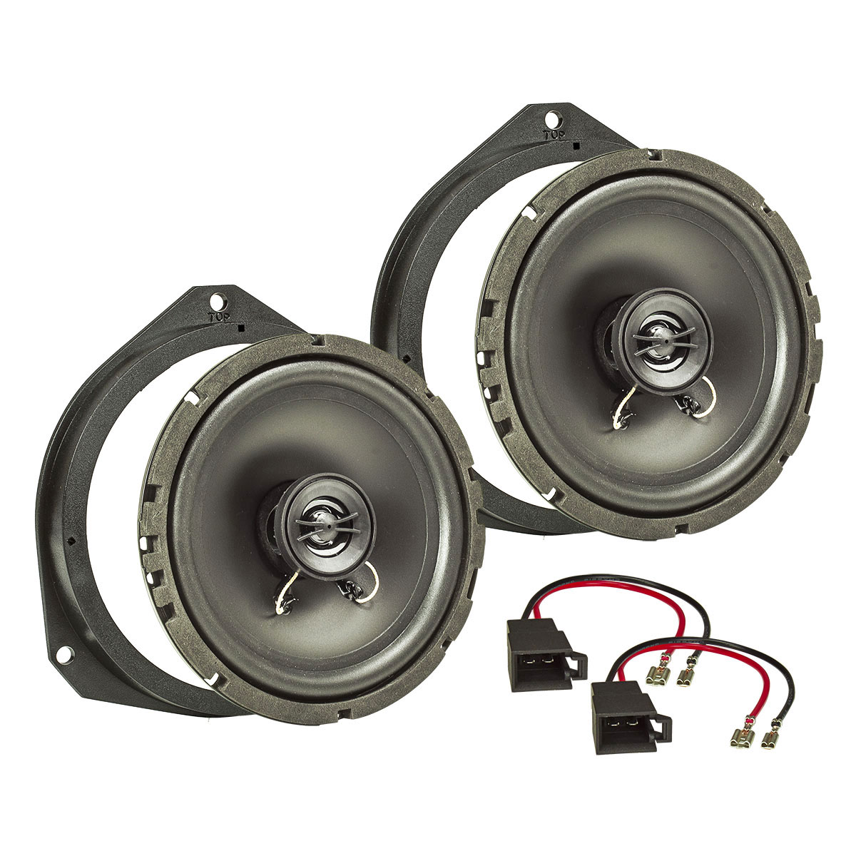 tomzz Audio Lautsprecher Einbau Set kompatibel mit Opel Astra Corsa Signum Vectra Zafira 165mm 2-Wege Koaxial System Pioneer TS-G1720f