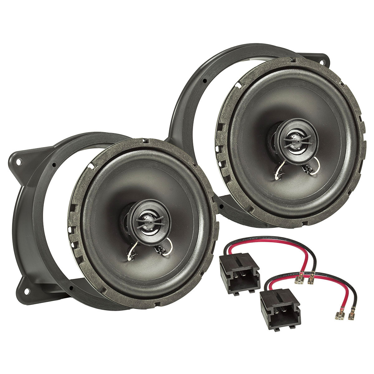 tomzz Audio Lautsprecher Einbau Set kompatibel mit Peugeot 207 165mm 2-Wege Koaxial System Pioneer TS-G1720f