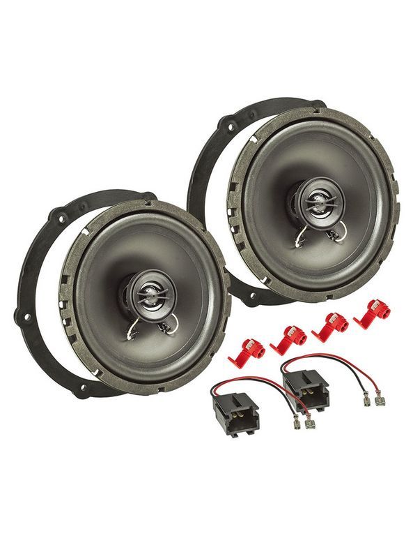 tomzz Audio TA16.5-PRO Lautsprecher Einbau Set kompatibel mit Peugeot Toyota Aygo 107 208 308 165mm 2-Wege Koaxial System