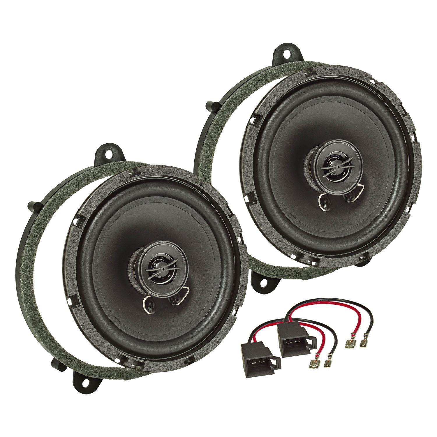 tomzz Audio Lautsprecher Einbau Set kompatibel mit Renault Twingo II 165mm 2-Wege Koaxial System Pioneer TS-G1720f