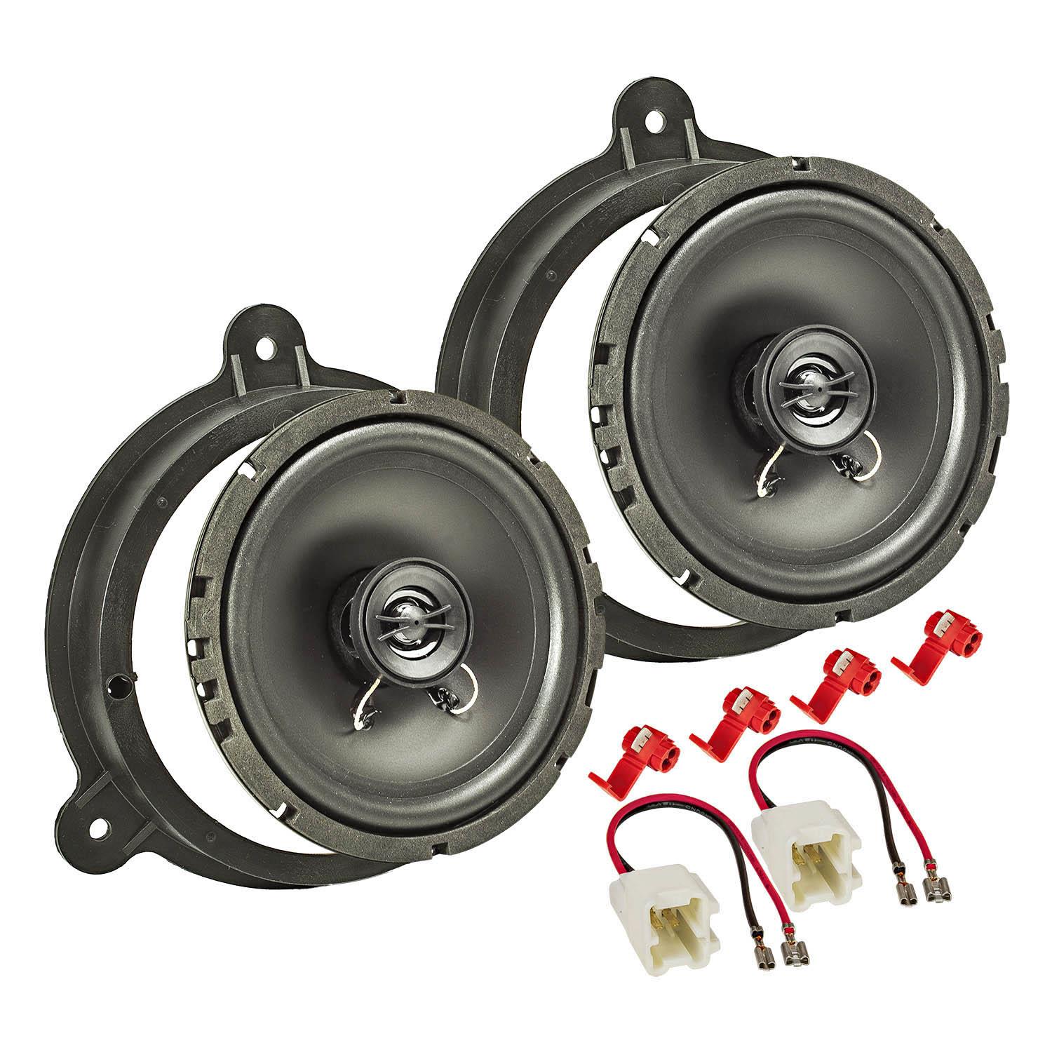 tomzz Audio Lautsprecher Einbau Set kompatibel mit Renault Opel Nissan Megane Master Captur Laguna Movano Vivaro NV400 165mm 2-Wege Koaxial System Pioneer TS-G1720f