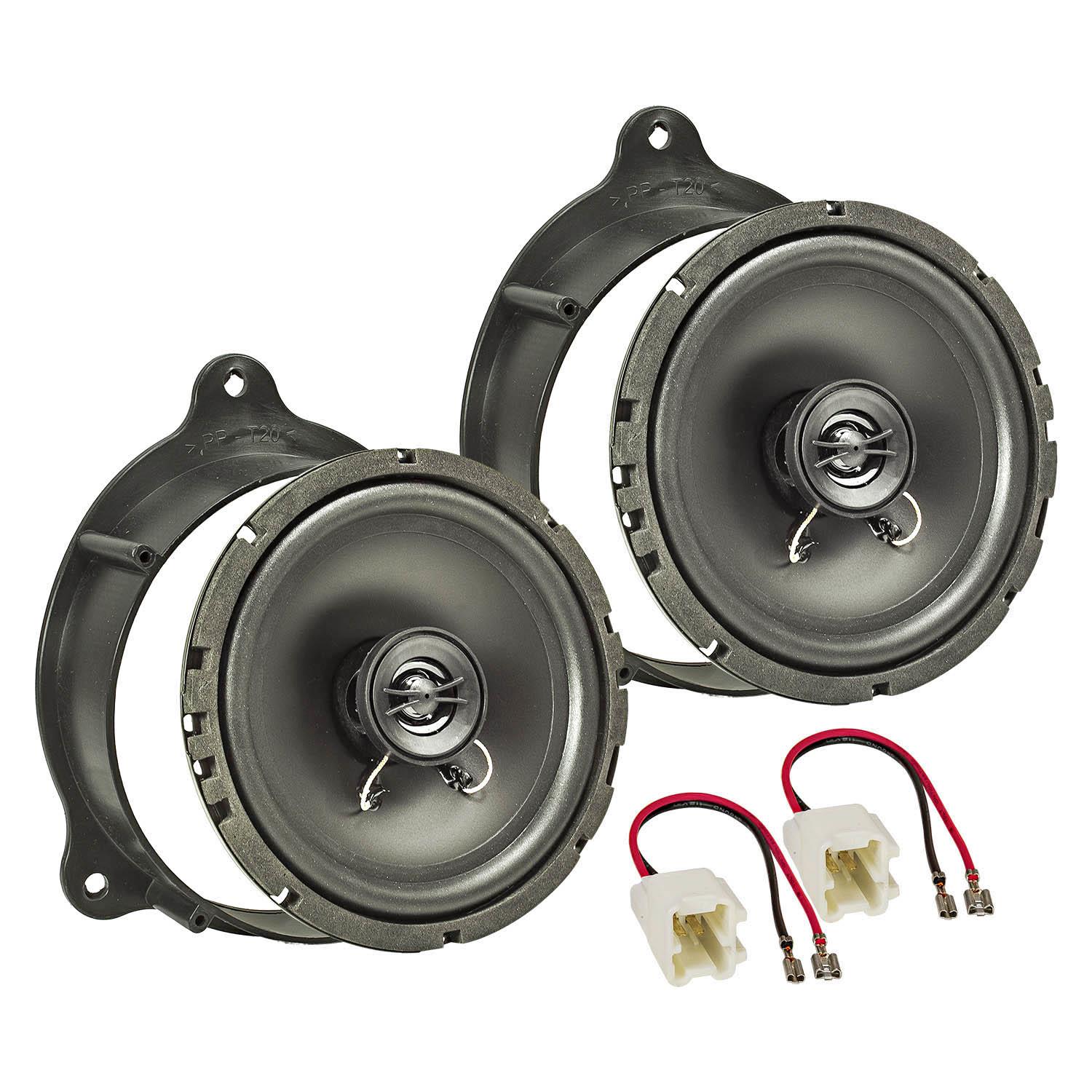 tomzz Audio TA16.5-PRO Lautsprecher Einbau Set kompatibel mit Renault Mercedes Citan Kangoo 165mm 2-Wege Koaxial System