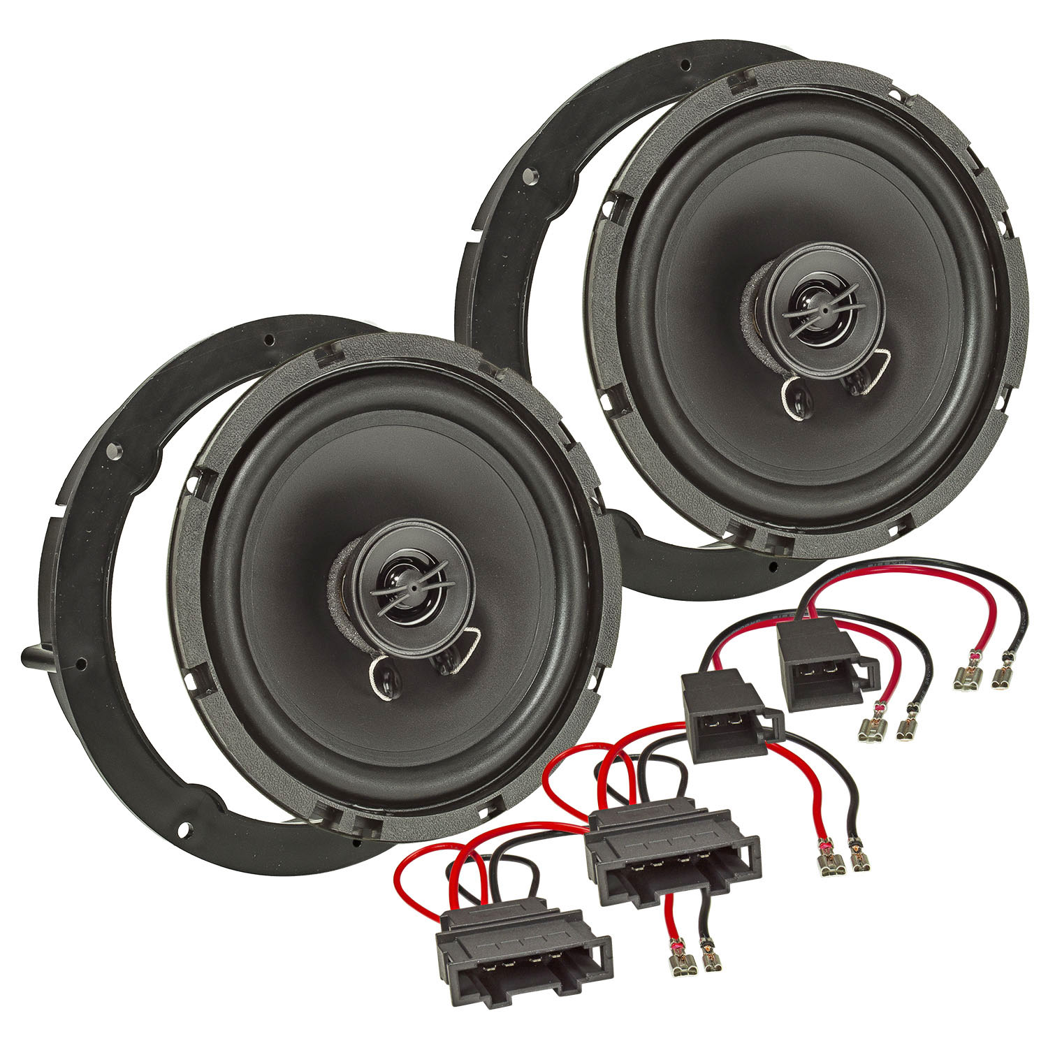 tomzz Audio Lautsprecher Einbau Set kompatibel mit Seat Altea Mii Ateca Toledo Ibiza Arosa Cordoba Leon 165mm 2-Wege Koaxial System Pioneer TS-G1720f