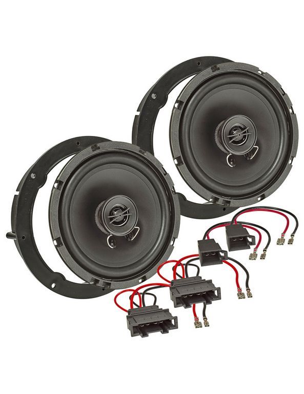 tomzz Audio TA16.5-PRO Lautsprecher Einbau Set kompatibel mit Seat Altea Mii Ateca Toledo Ibiza Arosa Cordoba Leon 165mm 2-Wege Koaxial System