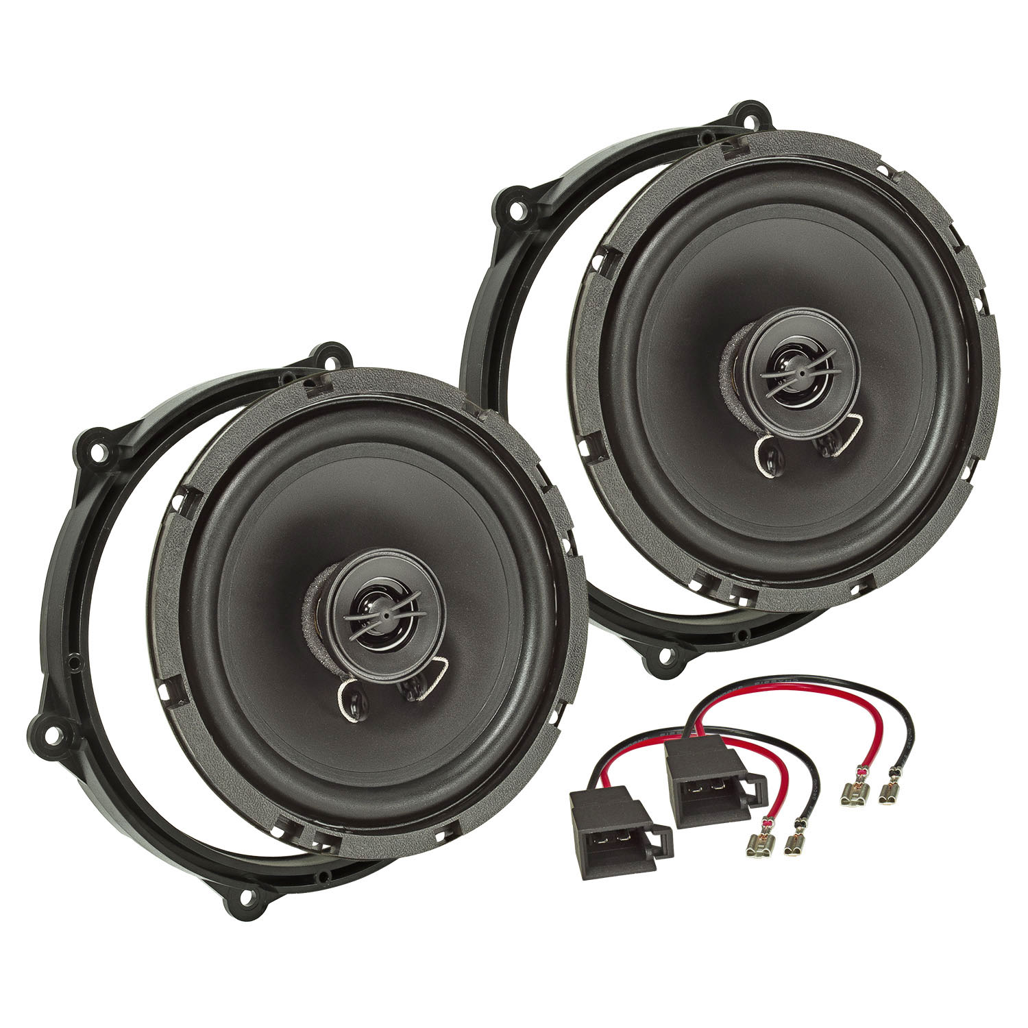 tomzz Audio Lautsprecher Einbau Set kompatibel mit Seat Ibiza 165mm 2-Wege Koaxial System Pioneer TS-G1720f