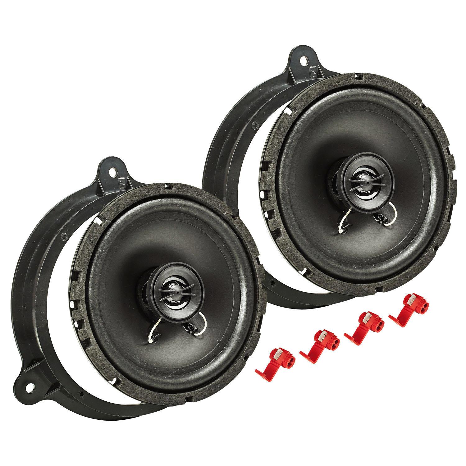 tomzz Audio Lautsprecher Einbau Set kompatibel mit Smart ForTwo 453 165mm 2-Wege Koaxial System Pioneer TS-G1720f