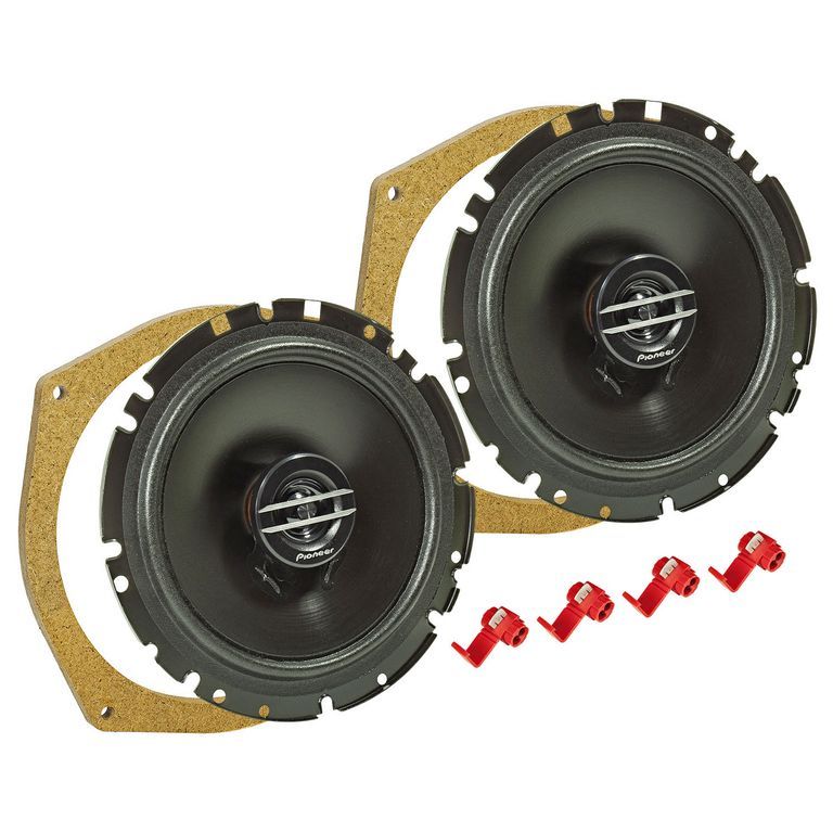 tomzz Audio MDF Lautsprecher Einbau Set kompatibel mit Smart ForTwo 451 165mm 2-Wege Koaxial System Pioneer TS-G1720f