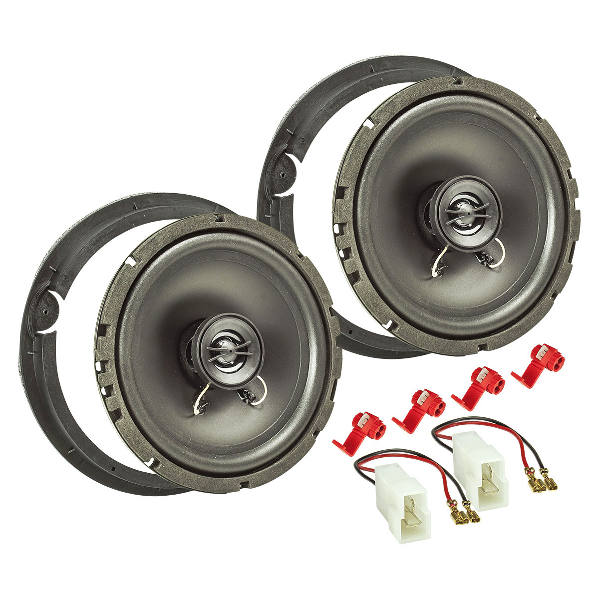 tomzz Audio Lautsprecher Einbau Set kompatibel mit Suzuki Ignis Balero Swift SX4 165mm 2-Wege Koaxial System Pioneer TS-G1720f