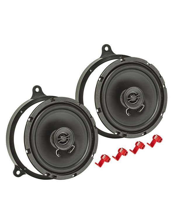 tomzz Audio TA16.5-PRO Lautsprecher Einbau Set kompatibel mit Toyota Yaris Avensis Corolla 165mm 2-Wege Koaxial System