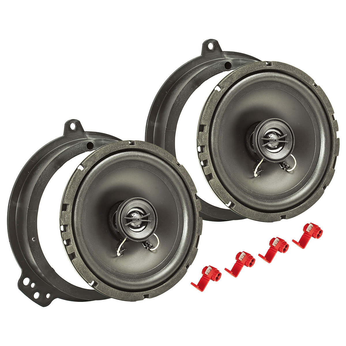 tomzz Audio Lautsprecher Einbau Set kompatibel mit Renault Toyota Yaris Verso Captur Laguna 165mm 2-Wege Koaxial System Pioneer TS-G1720f