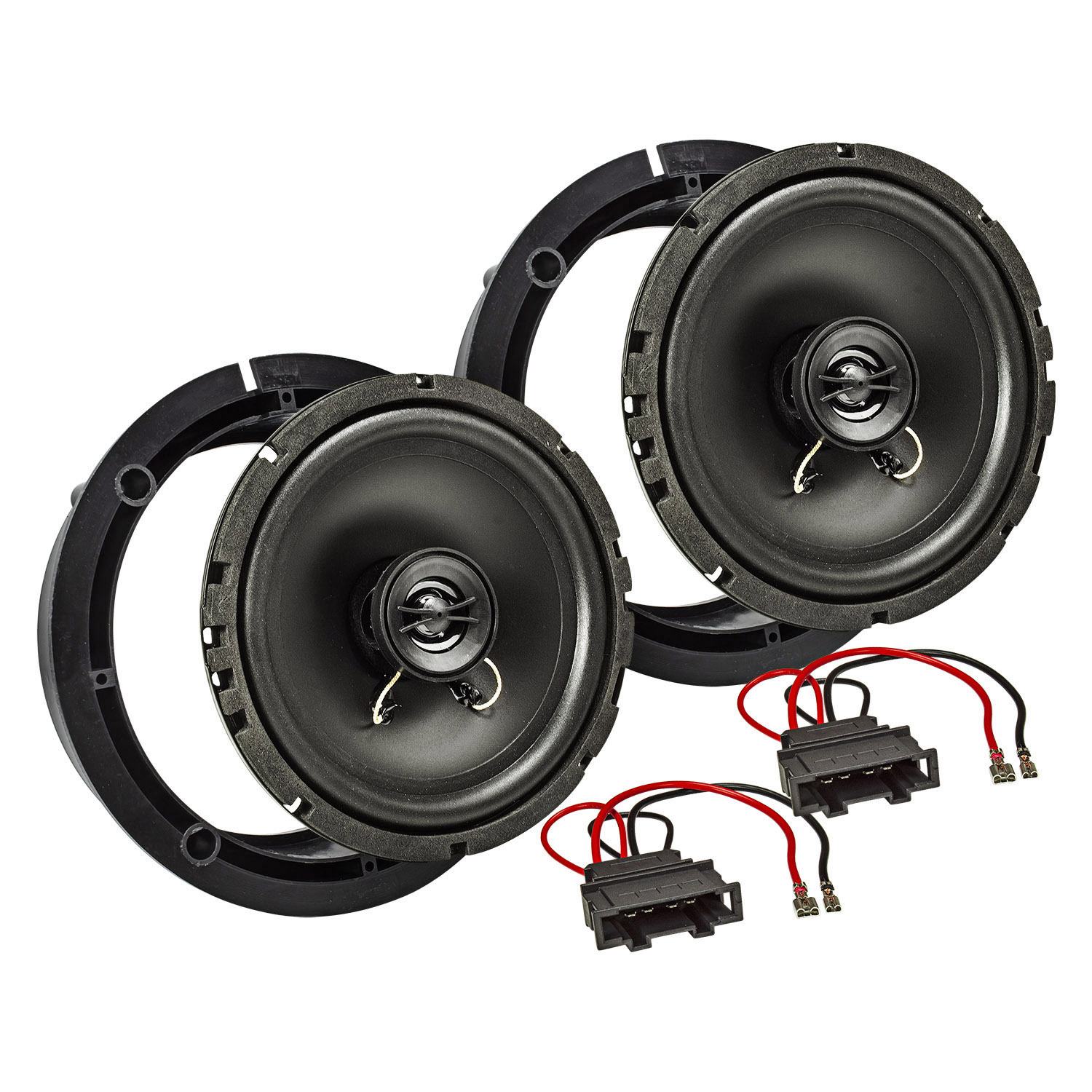 tomzz Audio Lautsprecher Einbau Set kompatibel mit Audi Seat Skoda A2 Leon Toledo Fabia 165mm 2-Wege Koaxial System Pioneer TS-G1720f