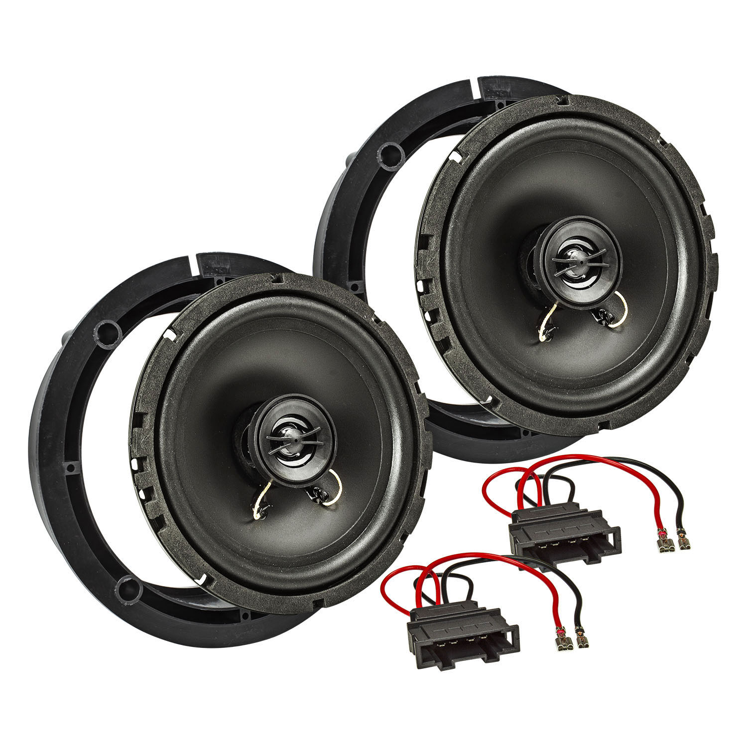 tomzz Audio Lautsprecher Einbau Set kompatibel mit VW Golf Passat Polo New Beetle IV 3BG 9N 165mm 2-Wege Koaxial System Pioneer TS-G1720f