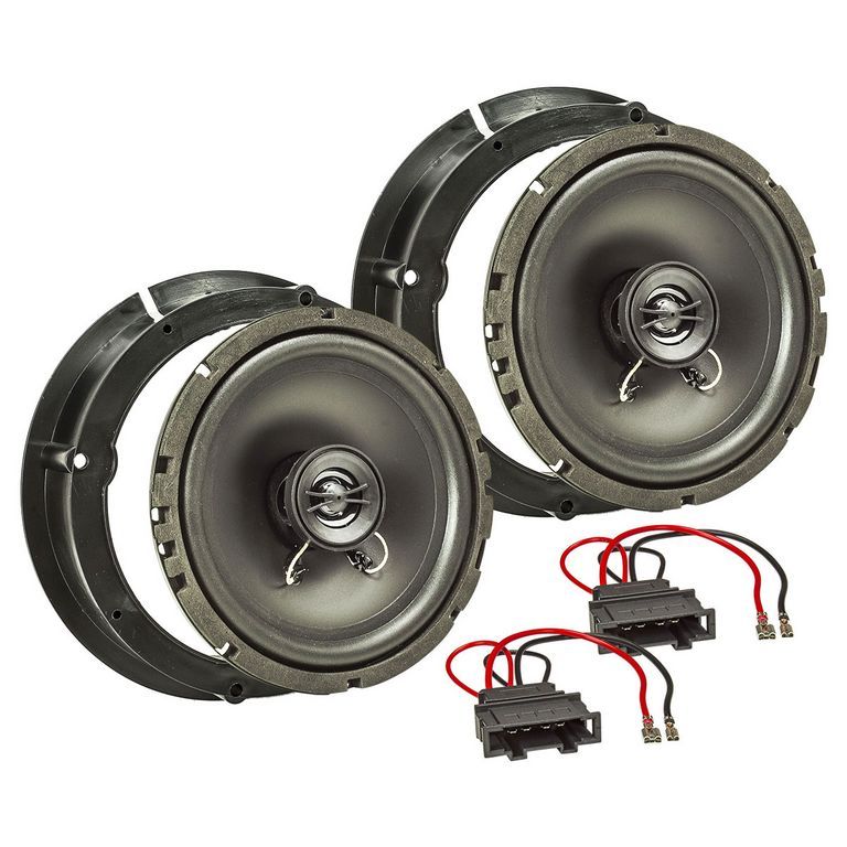 tomzz Audio TA16.5-PRO Lautsprecher Einbau Set kompatibel mit VW Golf Passat Polo New Beetle (IV) (3BG) (9N) 165mm 2-Wege Koaxial System