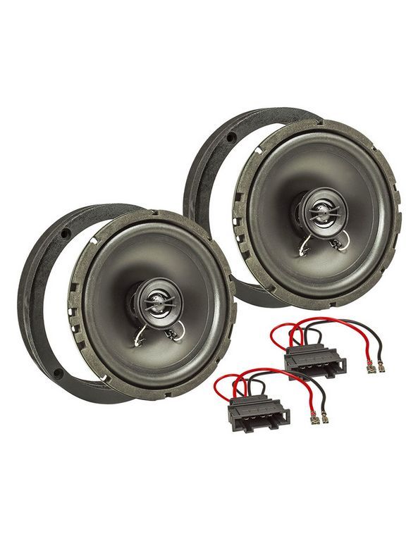 tomzz Audio TA16.5-PRO MDF Lautsprecher Einbau Set kompatibel mit VW Seat Skoda Golf Passat Polo Beetle Bora Leon Toledo Altea Fabia 165mm 2-Wege Koaxial System