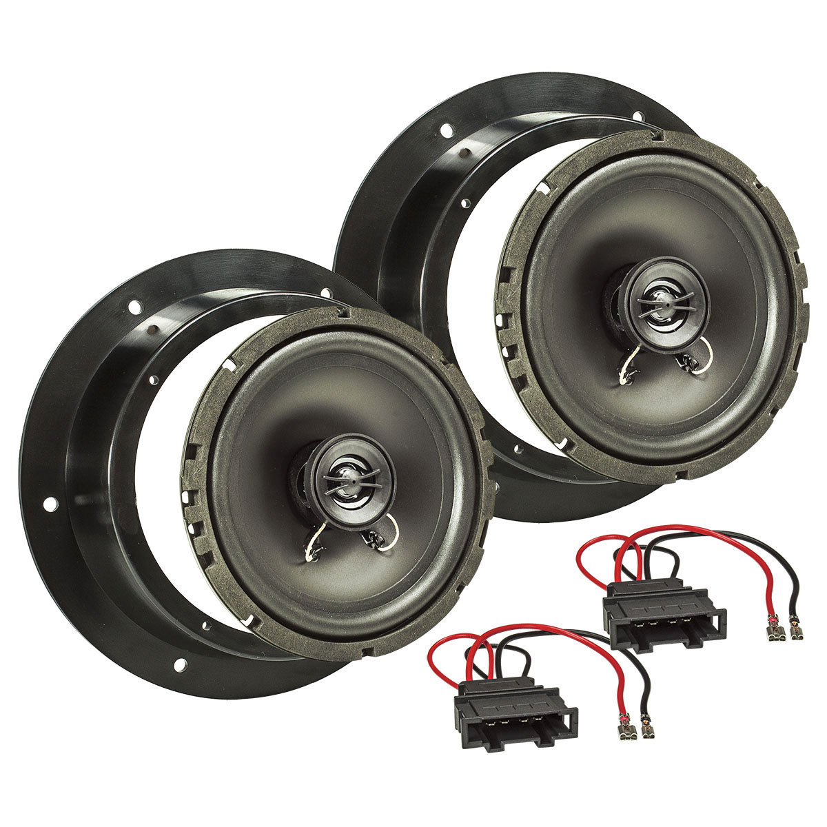 tomzz Audio Lautsprecher Einbau Set kompatibel mit VW Golf Passat Touran Caddy V 3C 165mm 2-Wege Koaxial System Pioneer TS-G1720f