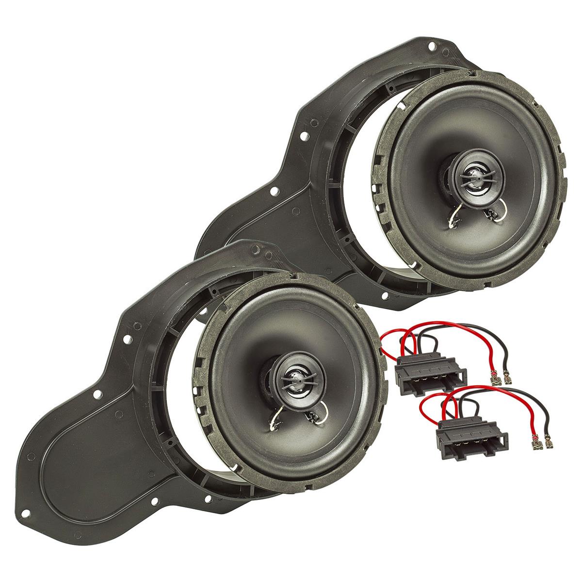 tomzz Audio Lautsprecher Einbau Set kompatibel mit VW Passat 3C CC 165mm 2-Wege Koaxial System Pioneer TS-G1720f