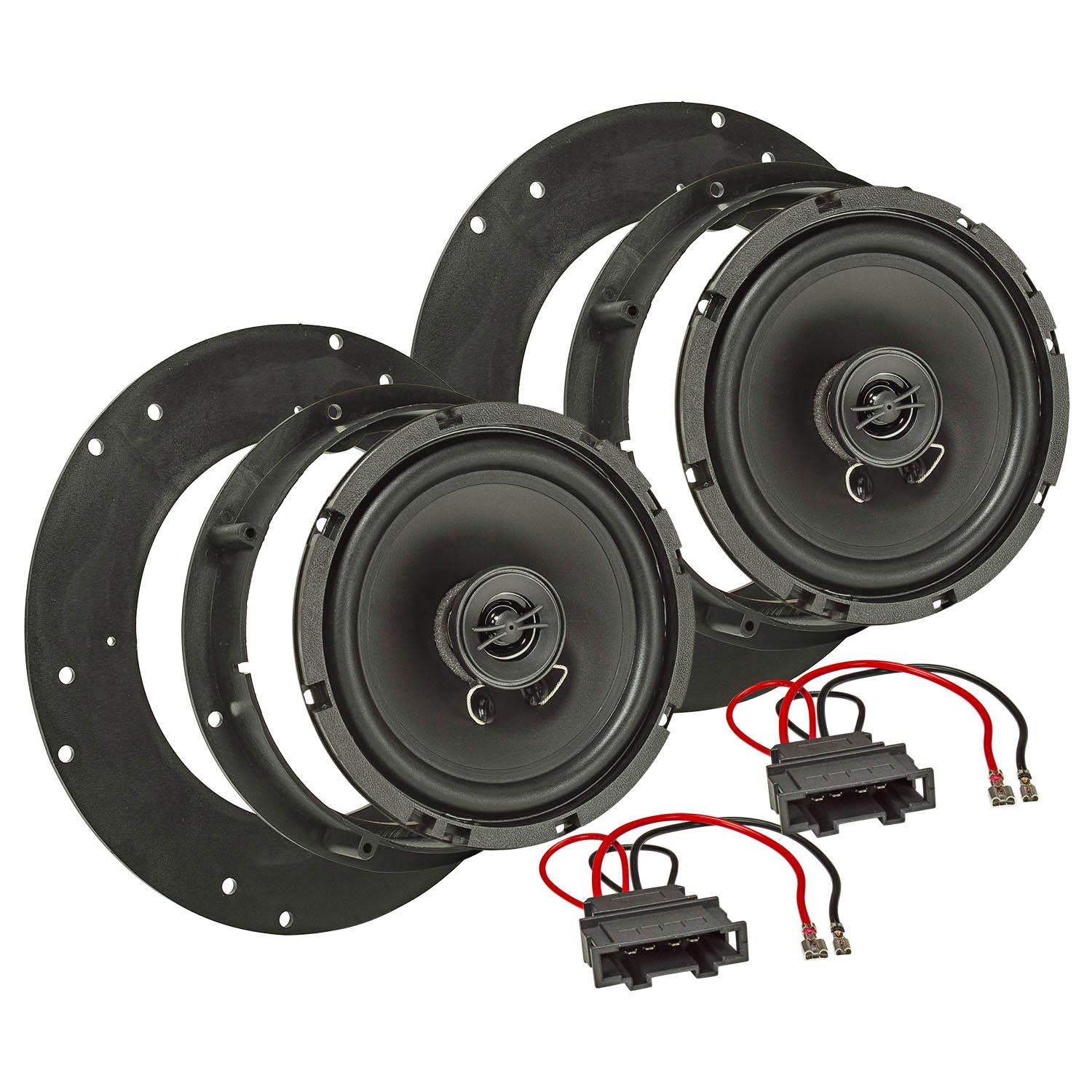 tomzz Audio Lautsprecher Einbau Set kompatibel mit VW T5 T6 Multivan Caravelle Arteon Tiguan Caddy 165mm 2-Wege Koaxial System Pioneer TS-G1720f