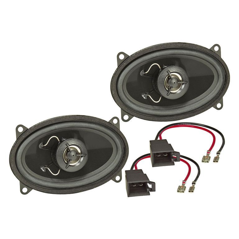 tomzz Audio Lautsprecher Einbau Set kompatibel mit Skoda Seat VW Golf Polo Passat Fabia Ibiza Octavia Felicia 95 x 155mm 2-Wege Koaxial System