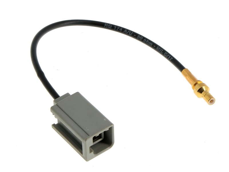 CHP GPS - Adapter kompatibel mit Alpine Blaupunkt Clarion Grundig Kenwood Philips adaptiert von SMB (m) auf GT5 grau (m)