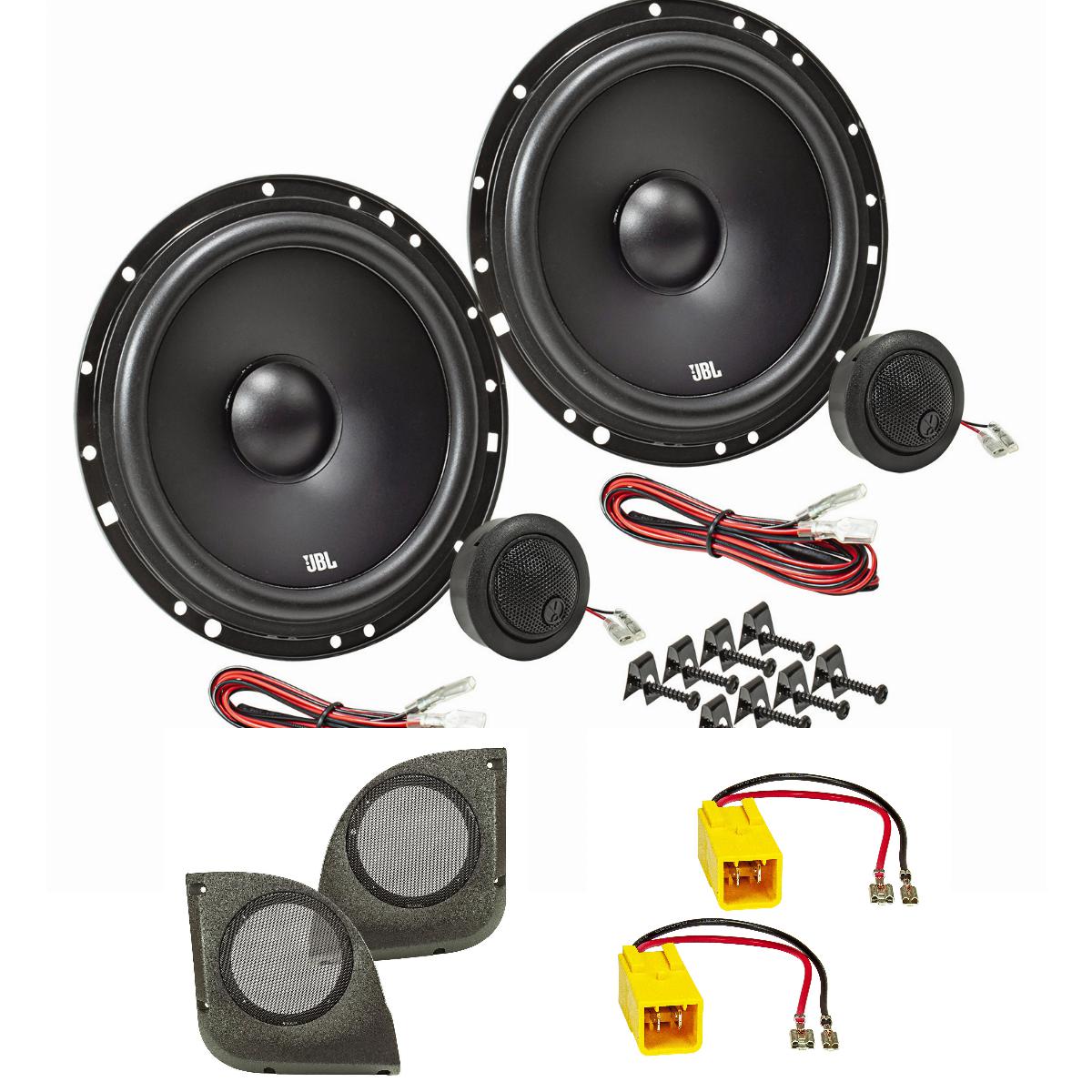 JBL Stage1 601C Lautsprecher Set Doorboard kompatibel mit Fiat Punto ab 1999-2007 Tür vorne 165mm Kompo System