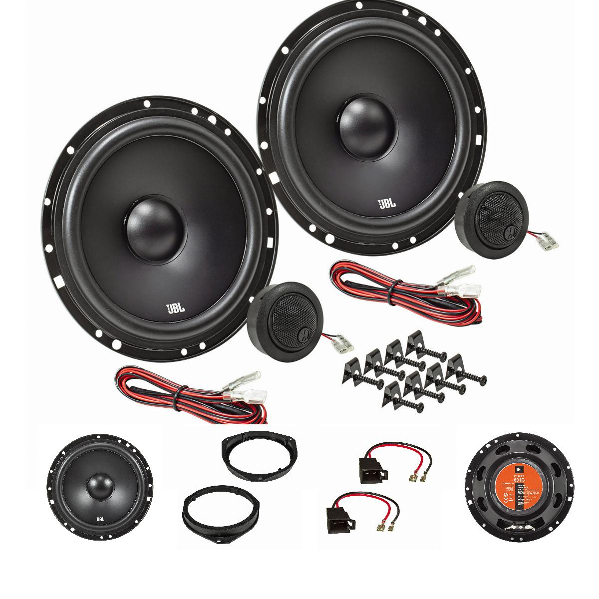 JBL Stage1 601C Lautsprecher Set kompatibel mit Opel Astra H Corsa D Corsa E 165mm 2-Wege Kompo System