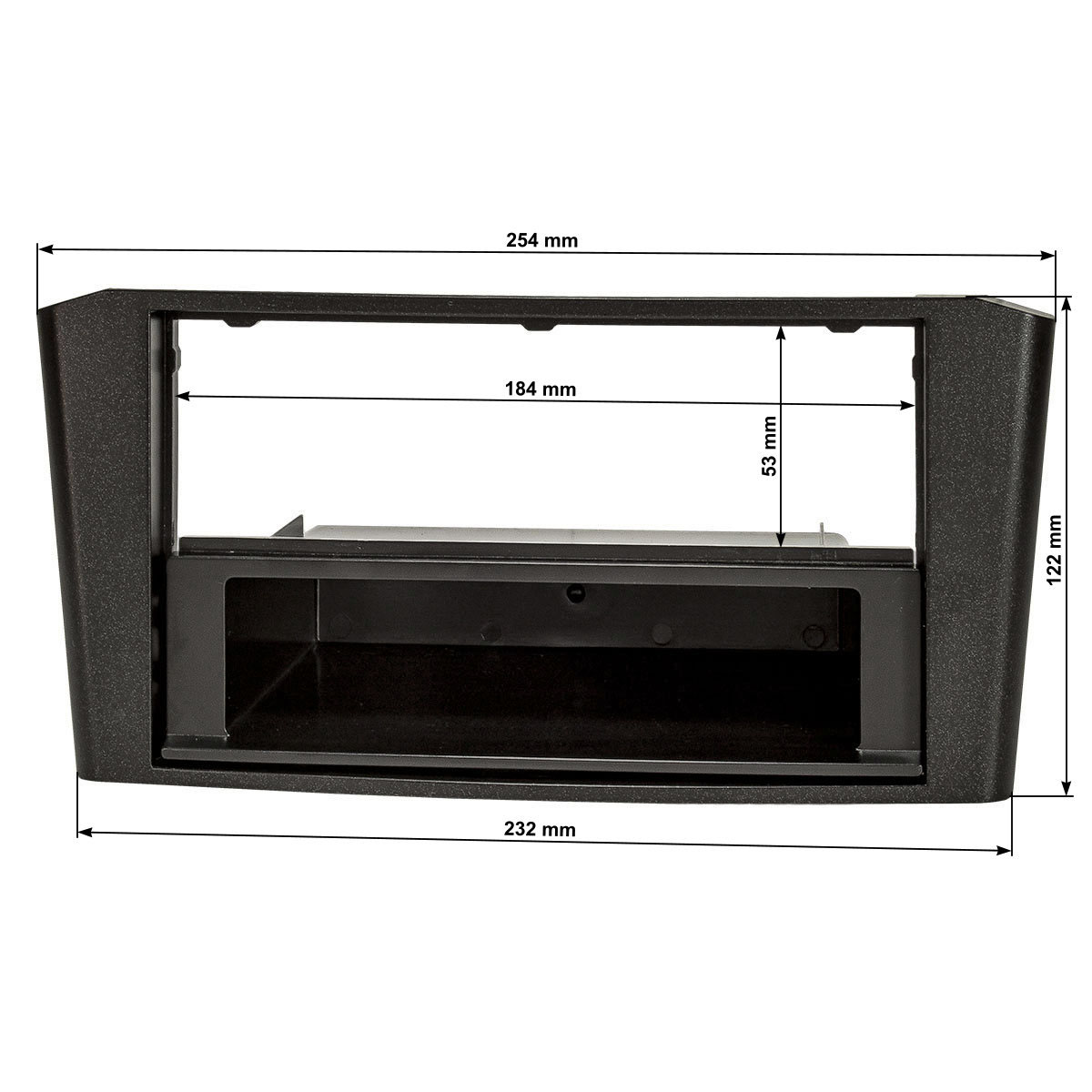 Radioblende kompatibel mit Toyota Avensis T25 2003 - 2009 schwarz-/bilder/big/TO24303-2.jpg