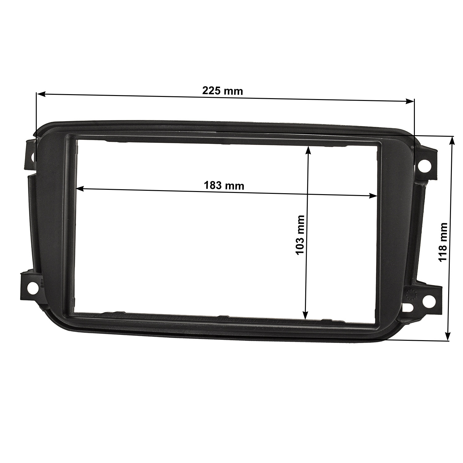 Doppel DIN Radioblende kompatibel mit Smart fortwo 451 schwarz-/bilder/big/TO24561V2-3.jpg