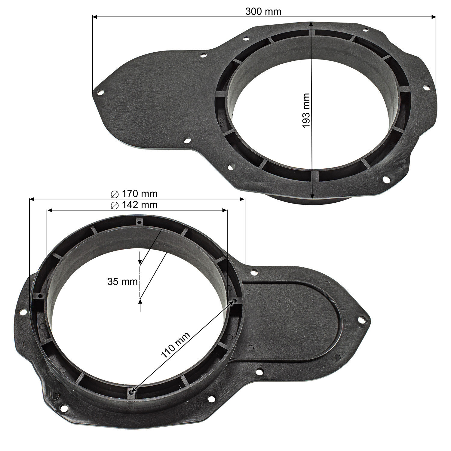 Lautsprecherringe Adapter Halterungen kompatibel mit VW Passat 3C CC-/bilder/big/TO28148-2.jpg