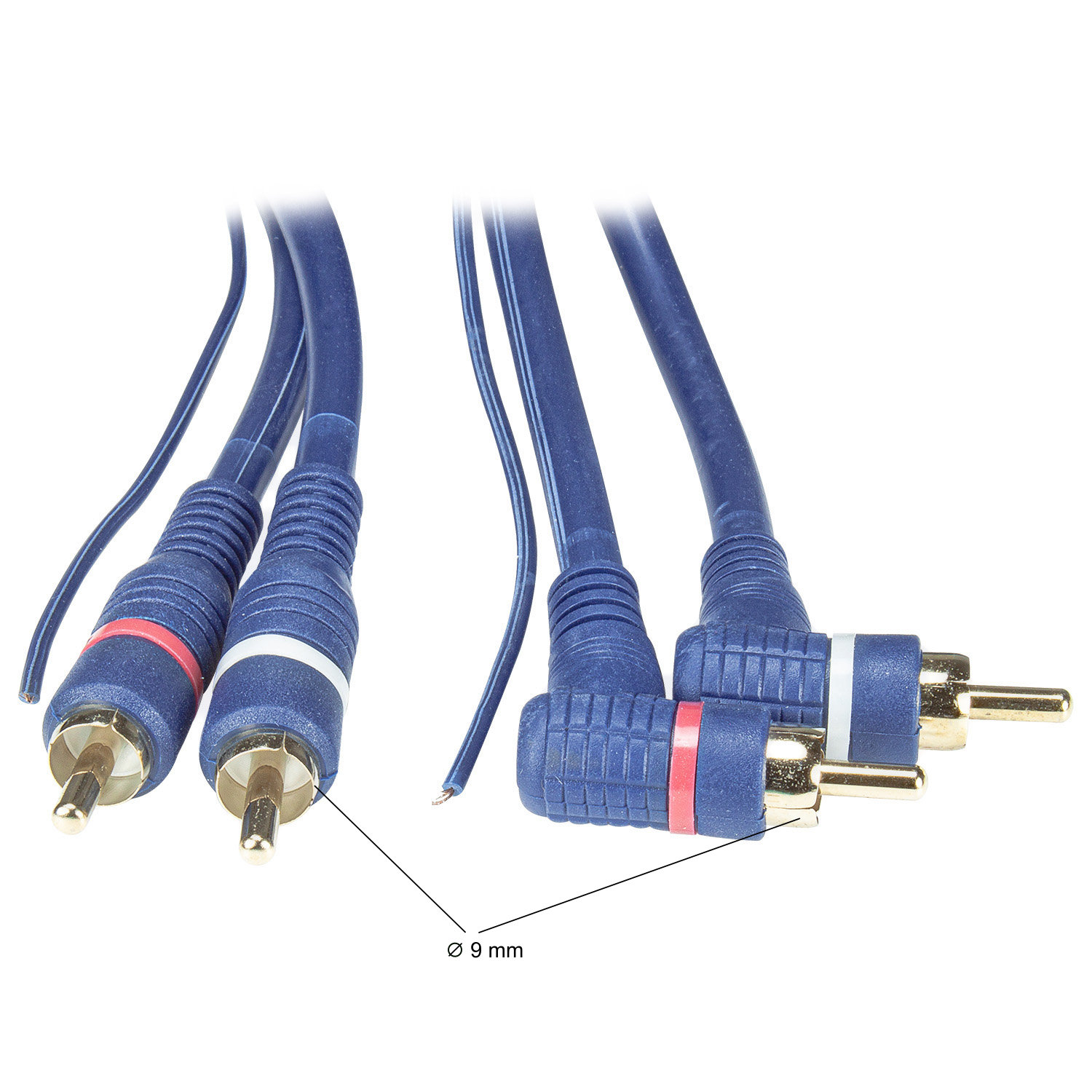 Profi RCA Cinchkabel 5m für den Car HiFi Bereich 2-fach geschirmt blau-/bilder/big/TO55002W-2.jpg